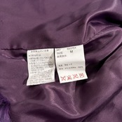 South Drive 本毛皮 リアルファー ラビットファー ショート コート ジャケット サイズ M /パープル/レディース/毛皮/ファー