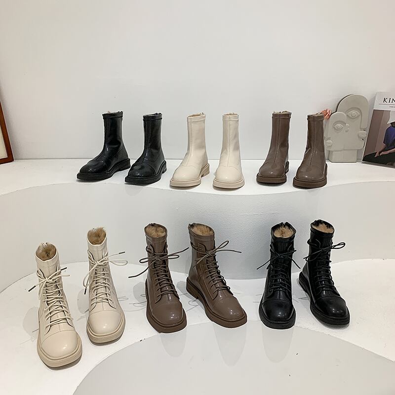 ショートブーツレディースベルベットウィンターレッドレース 靴 シューズ 冬物 フェイクシューズ8945940193