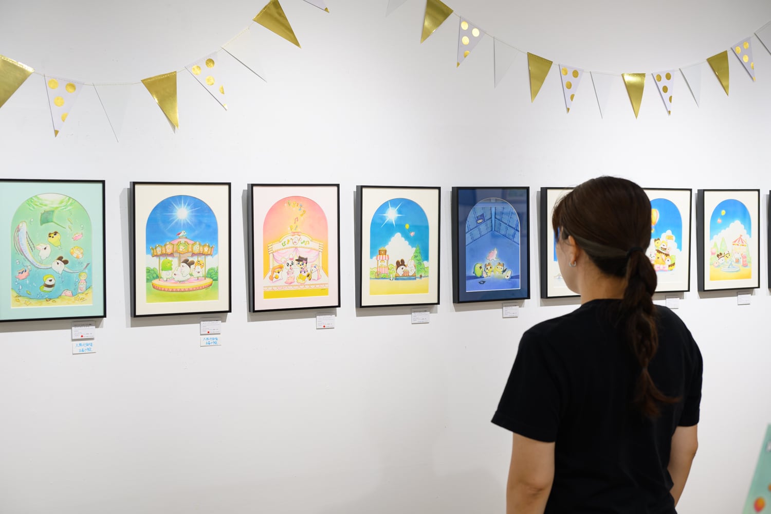 会場売約済】たまごっち×asaha コラボイラスト原画 13「みずうみ