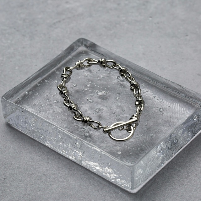 Tie chain bracelet    Silver【B5】