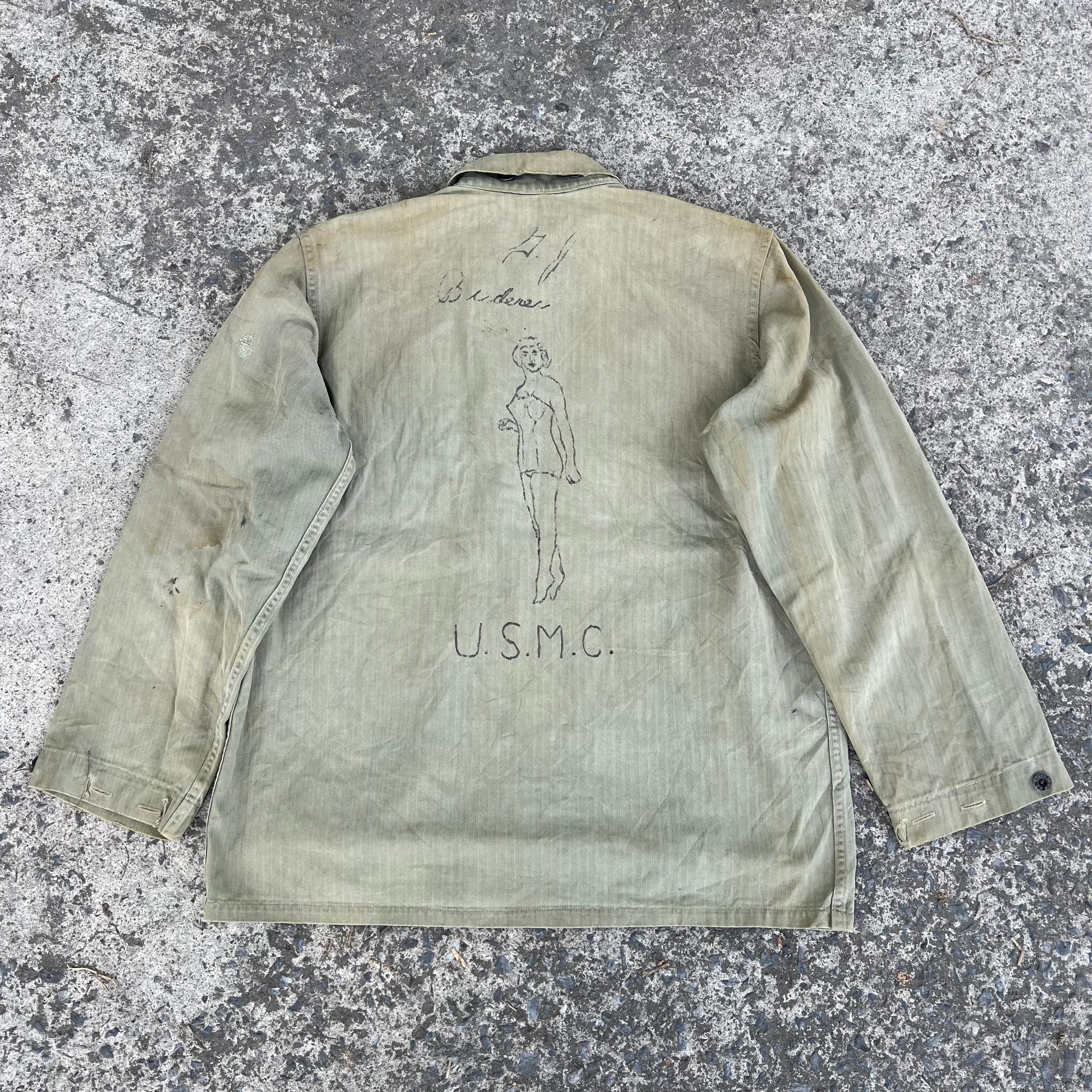 40s USMC P-44 JACKET P-44 マリンコープ ヘリンボーンジャケット