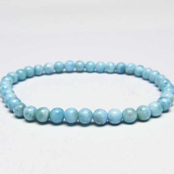 ラリマー ブレスレット 5mm メール便可 一点物 111-50931