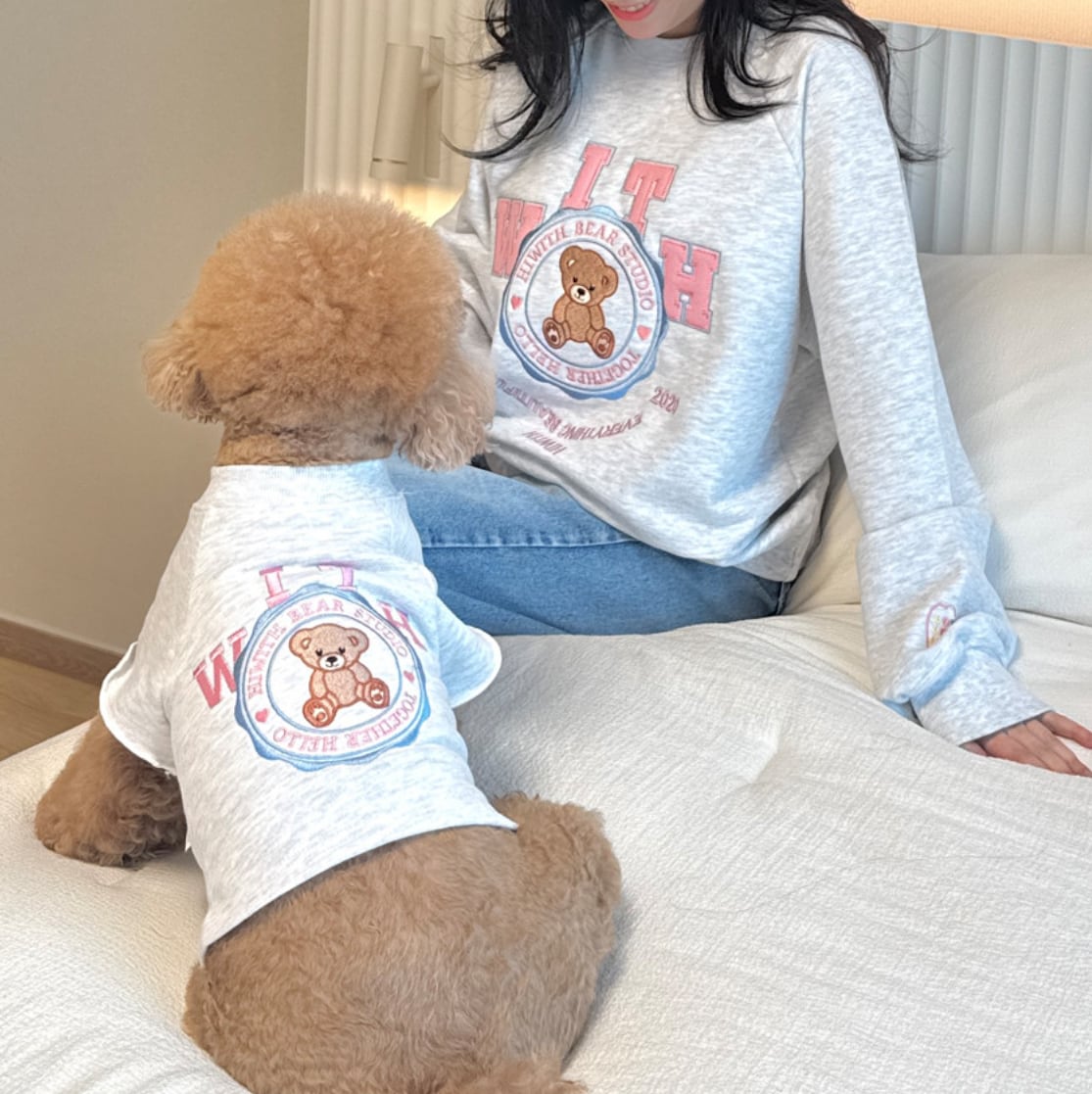 Dog/予約【hiwith】 WITH BEAR Studio Sweatshirt