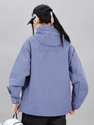 JIYEIND  ルーズフィット フーデッド マウンテンパーカ