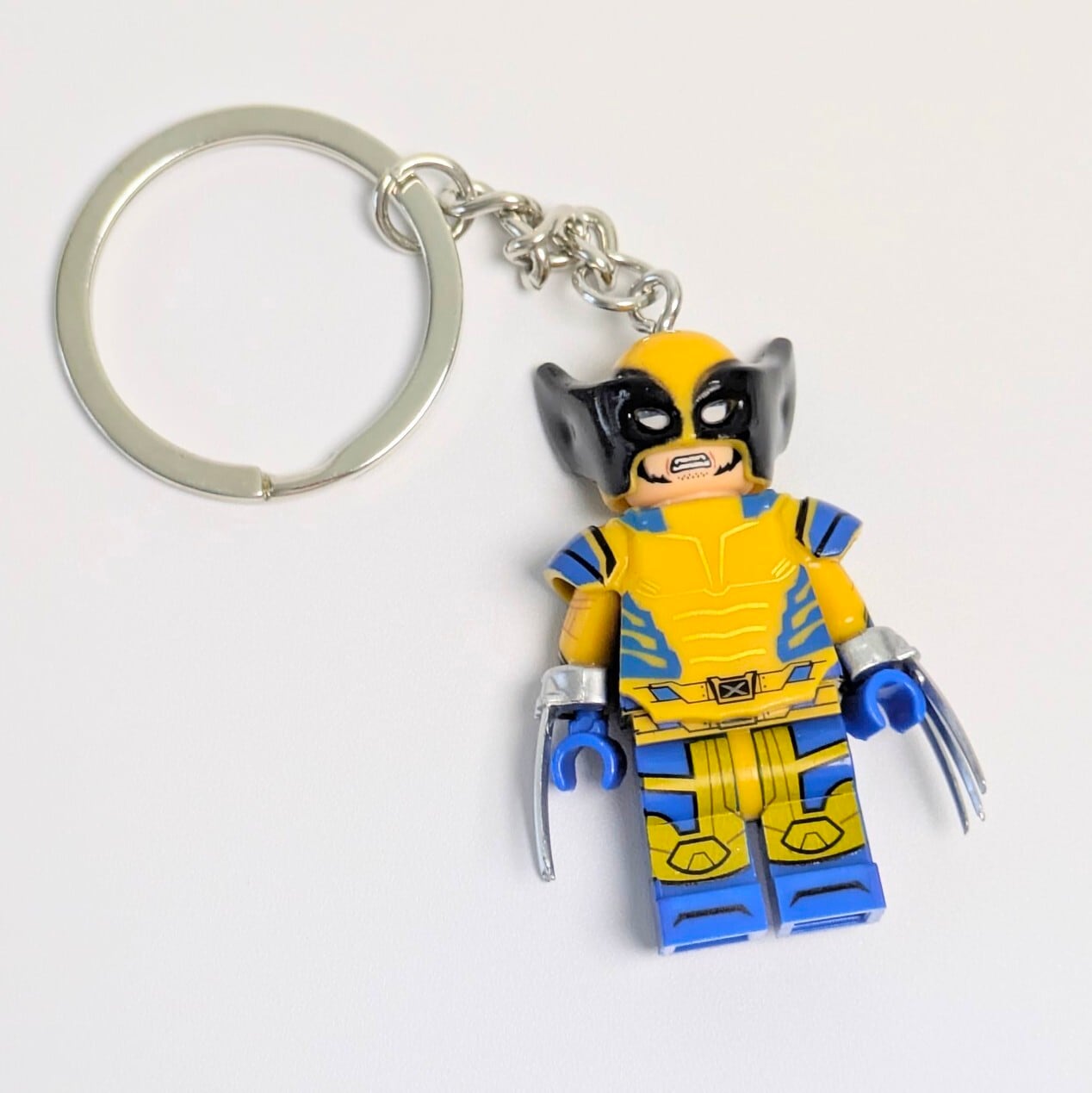 ♧【ブロックフィギュアキーホルダー】Wolverine ( ウルヴァリン ) 実写ver. / X-MEN / ニューアベンジャーズ / MARVEL〚アメリカン雑貨 アメトイ〛
