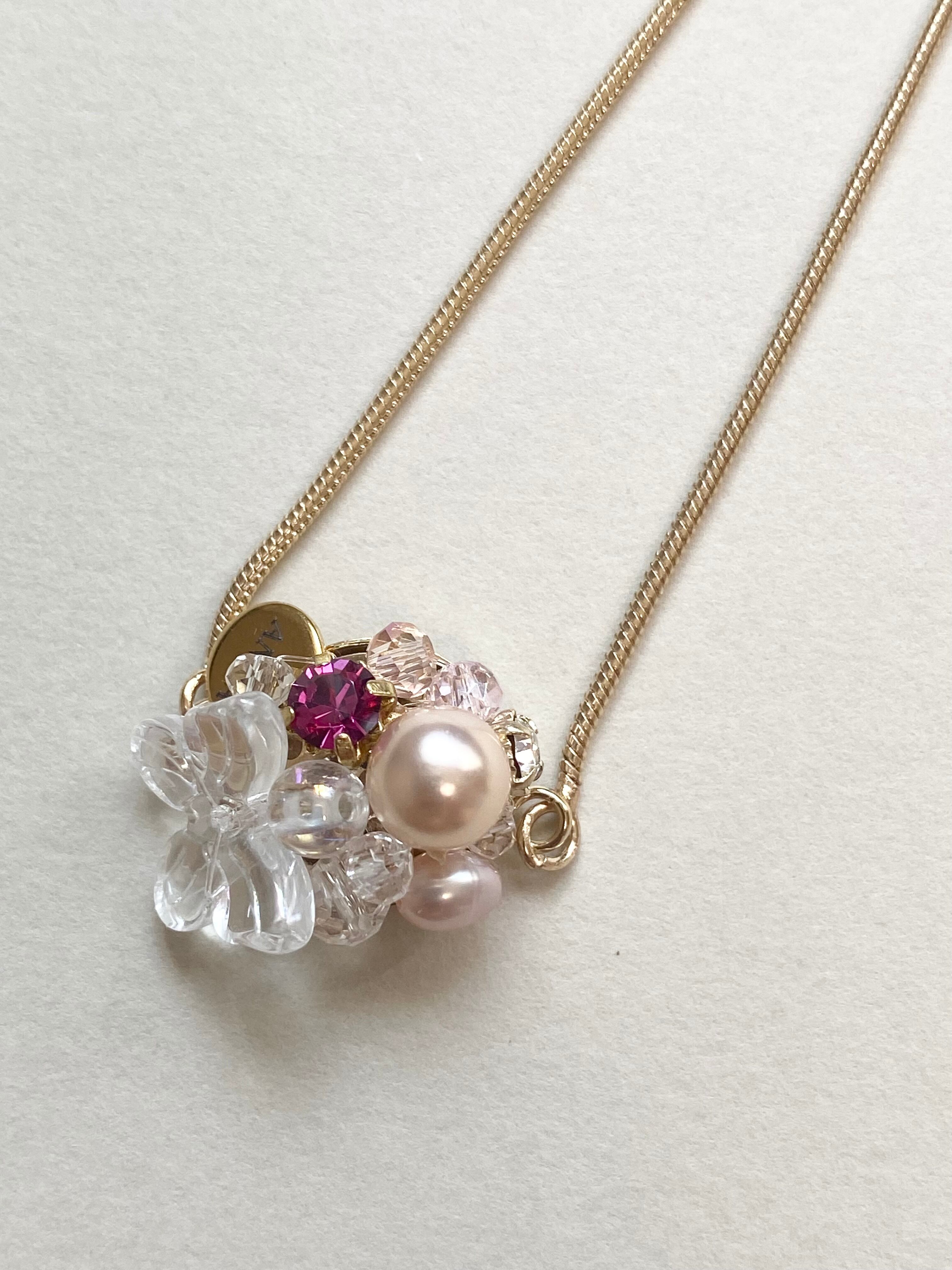 ブレスレット 蝶 ピンク