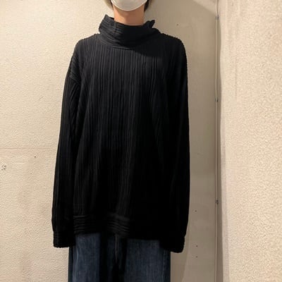 SHAREEF シャリーフ RIPPLE STRIPE HIGH-NECK ハイネックTシャツ