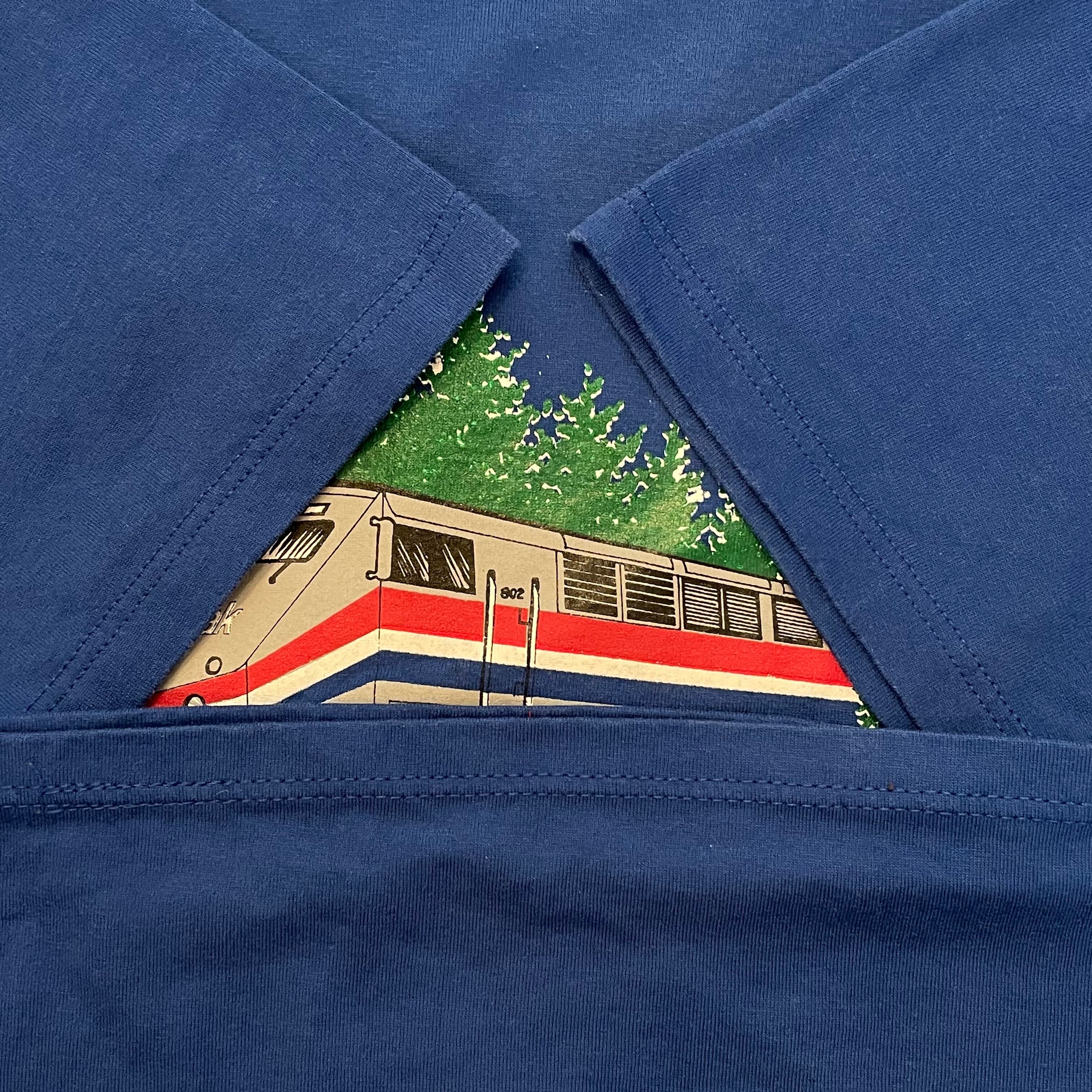 Jerzees 90s Usa製 Tシャツ Amtrak アムトラック 汽車 イラスト クリスマス Lサイズ Us古着 古着屋手ぶらがbest