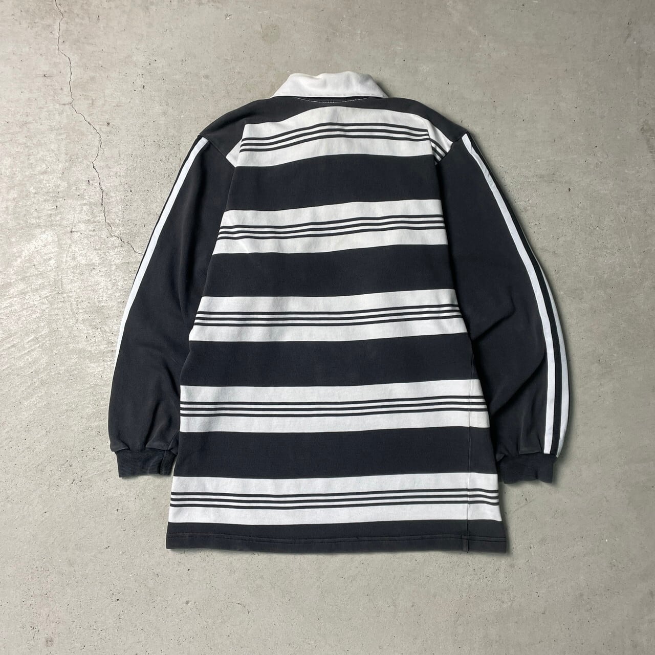 70~80年代 adidas アディダス ラガーシャツ ボーダー メンズL相当 古着 