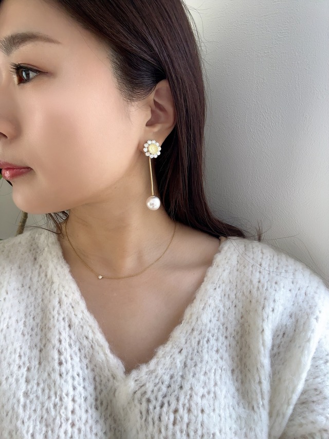 デイジーパール2wayピアス