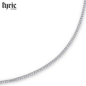 2mm luxury tennis necklace silver