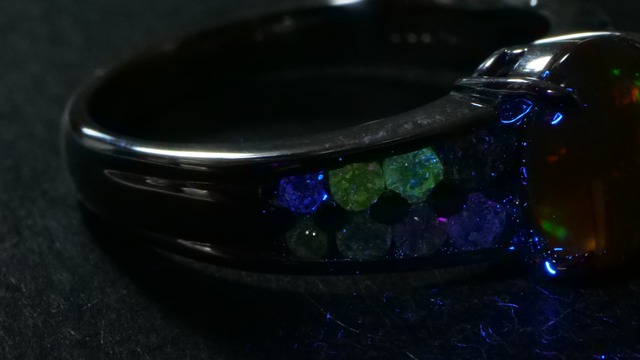 J36-2【USED】Ptファイヤーオパールリング［01148981］