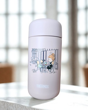 【7月限定】cafe_ステンレス ボトル ＆ メッシュトートバッグ