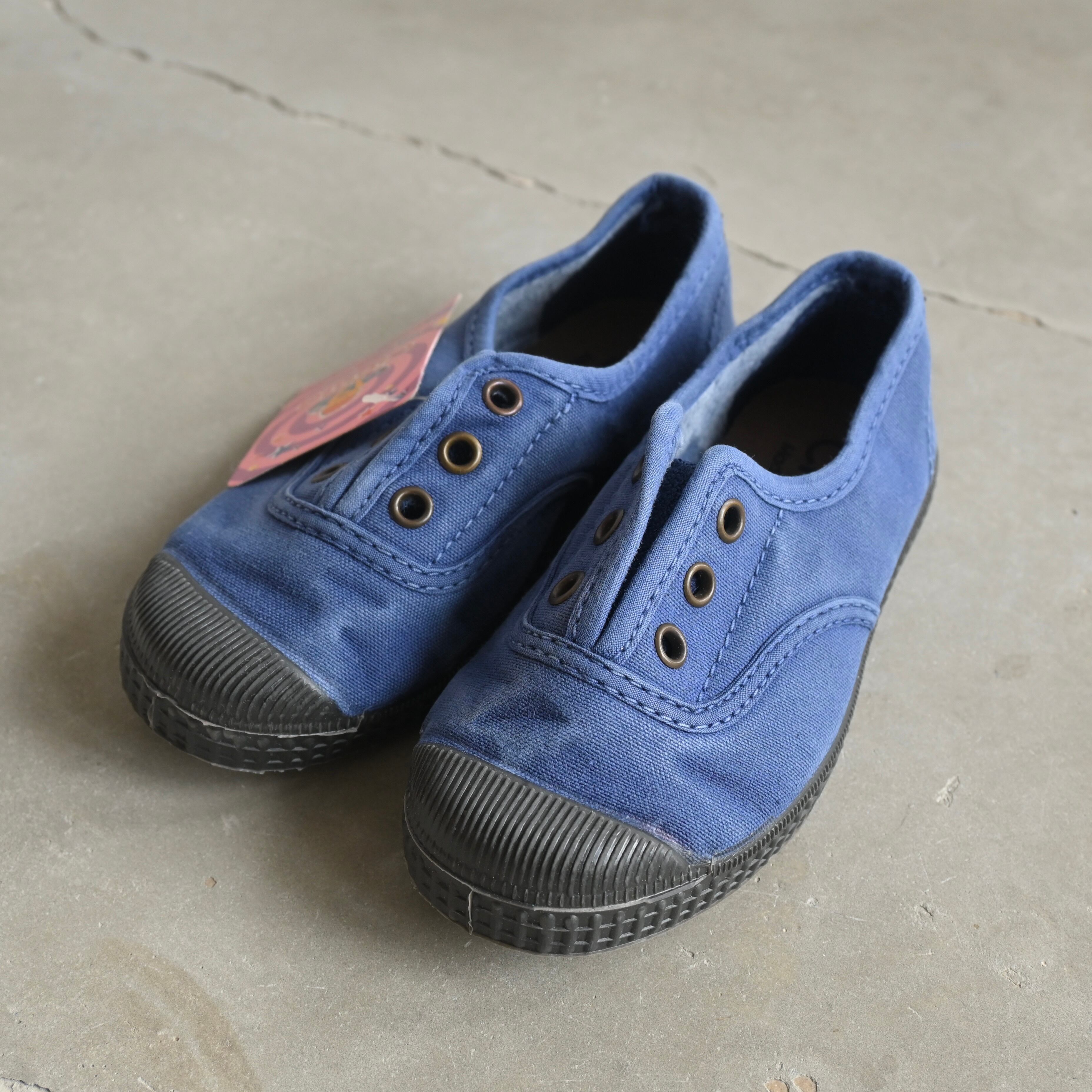 《CIENTA》デッキシューズ / PETROL(ingigo ムラ染め)/ 15〜19cm