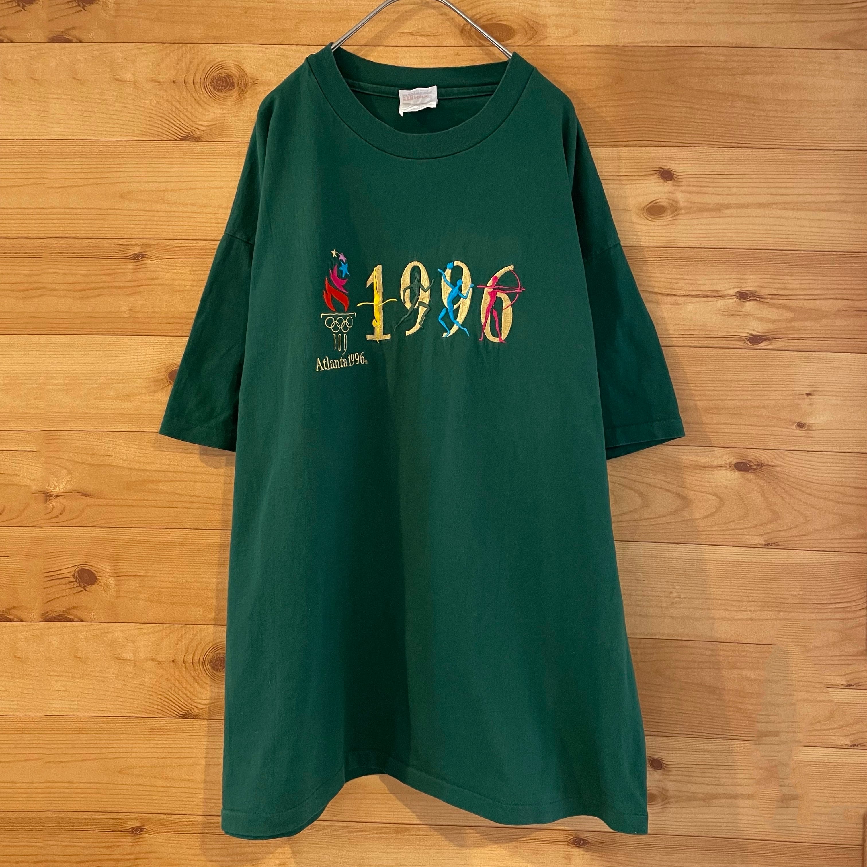 90s アトランタオリンピック 刺繍 マウンテンパーカー バイカラー  緑