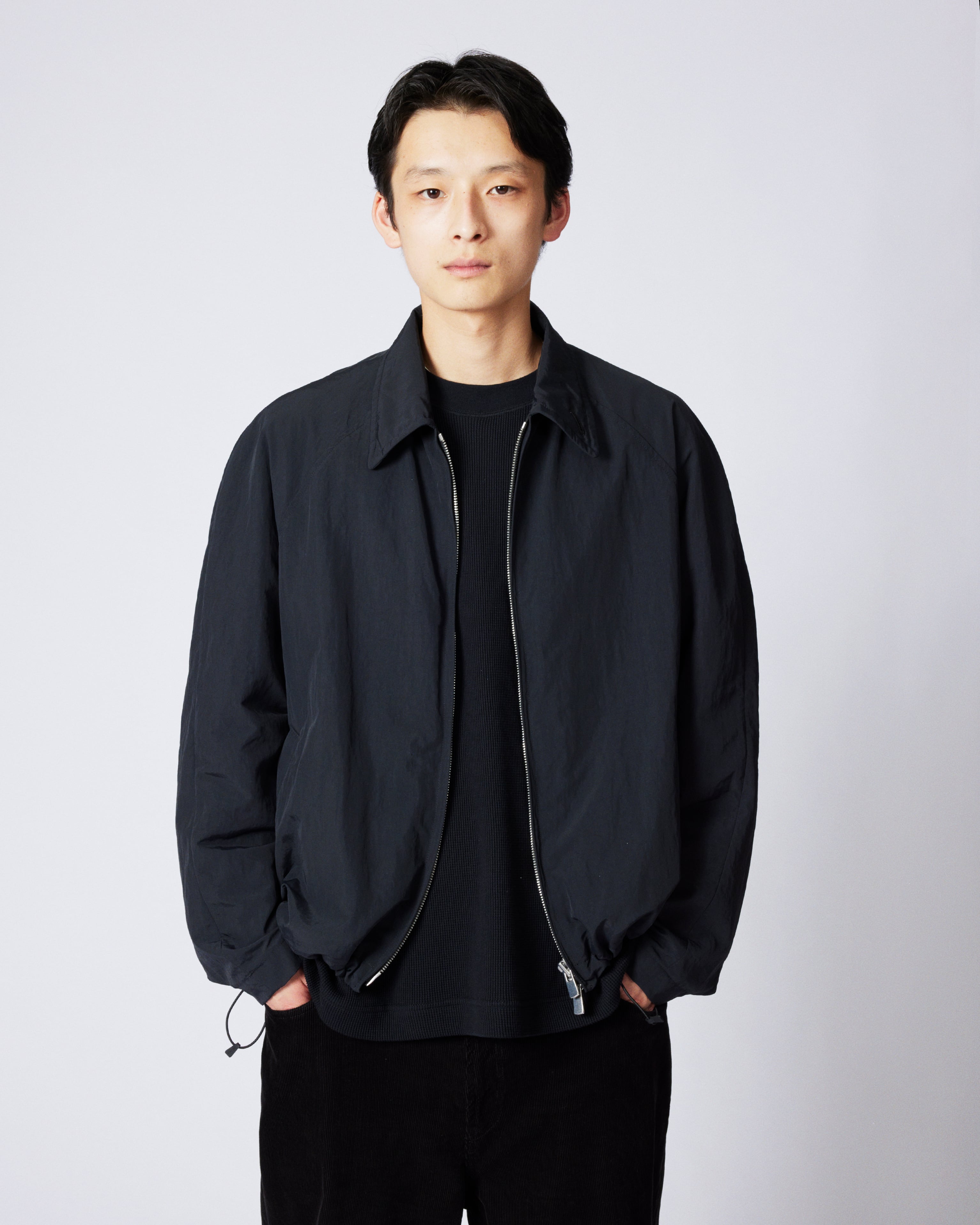 everyone nylon half coat エブリワン ブルゾン everyone nylon half coat (BLACK) | everyone