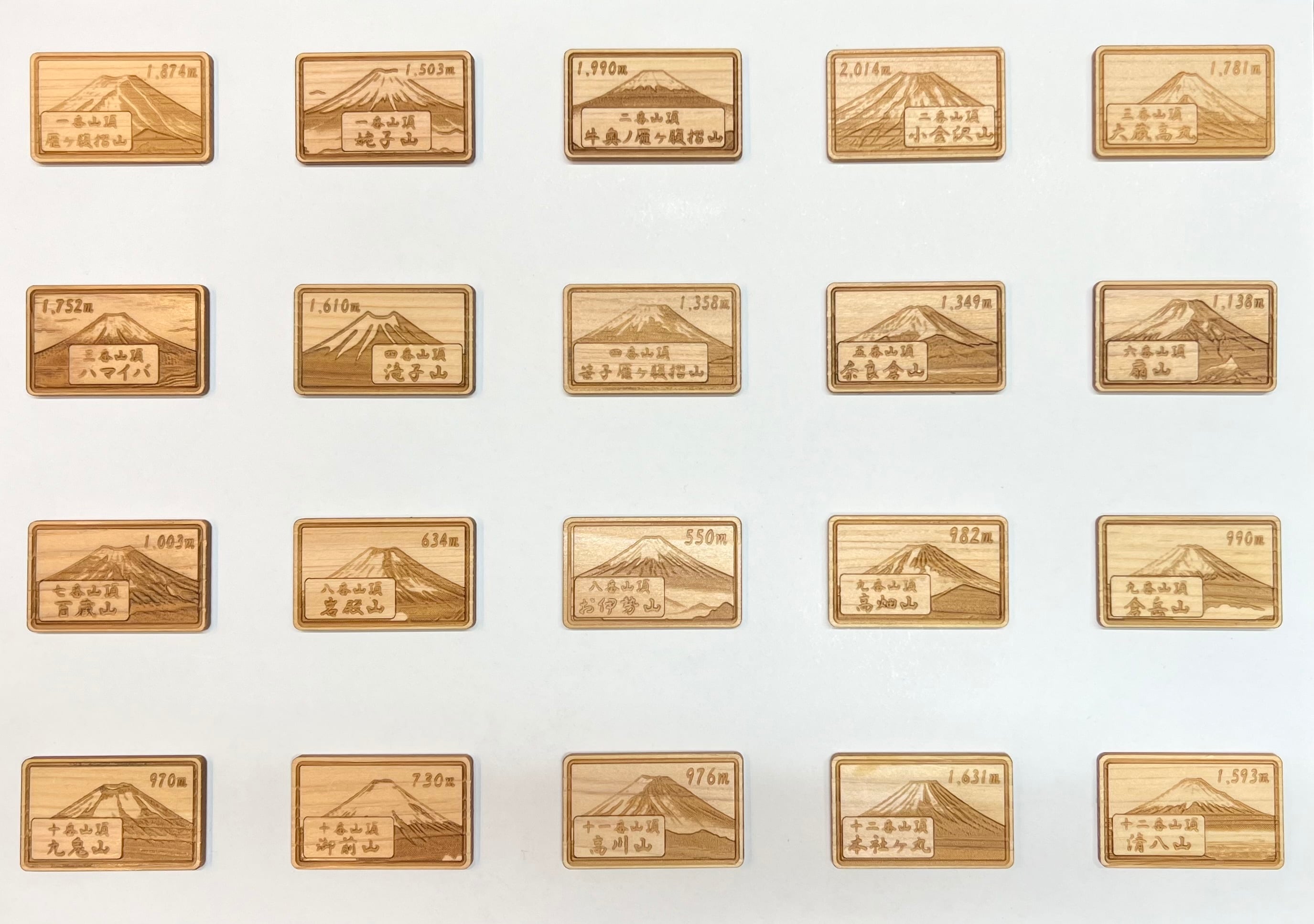 秀麗富嶽十二景登山記念ピンバッジ 20個セット | 東京檜