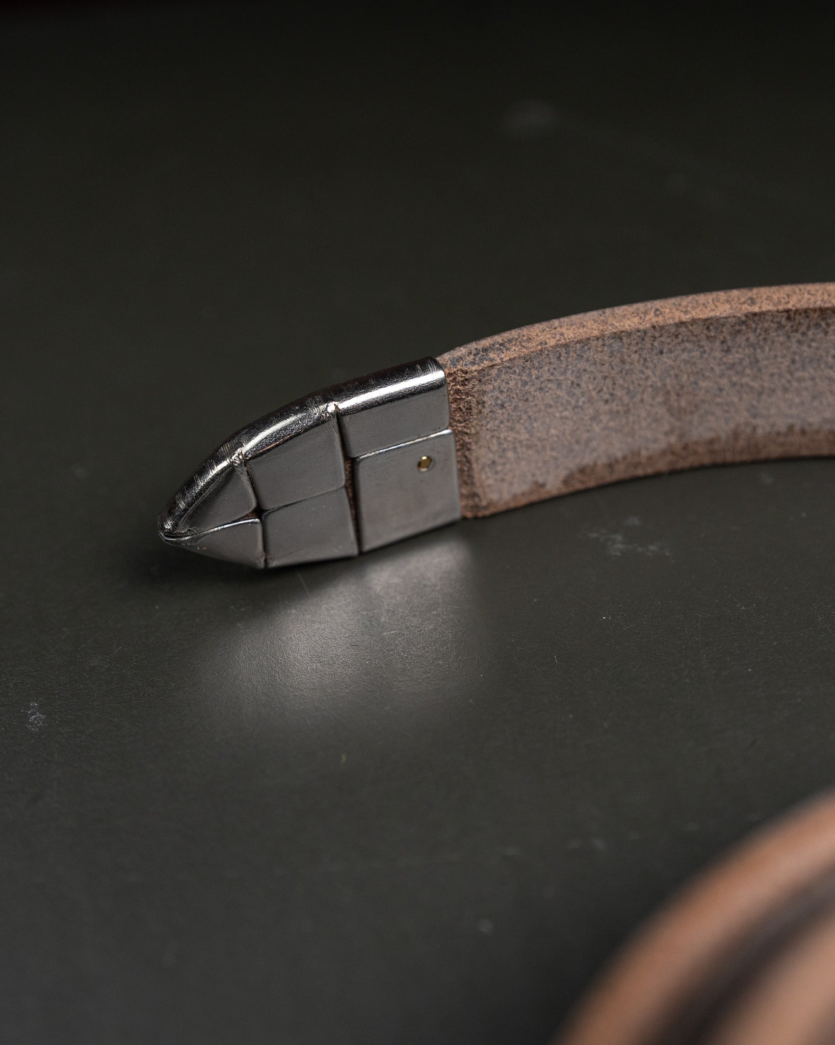 Button Works】N&J x BW Western Buckle Chromexcel Narrow Belt #3