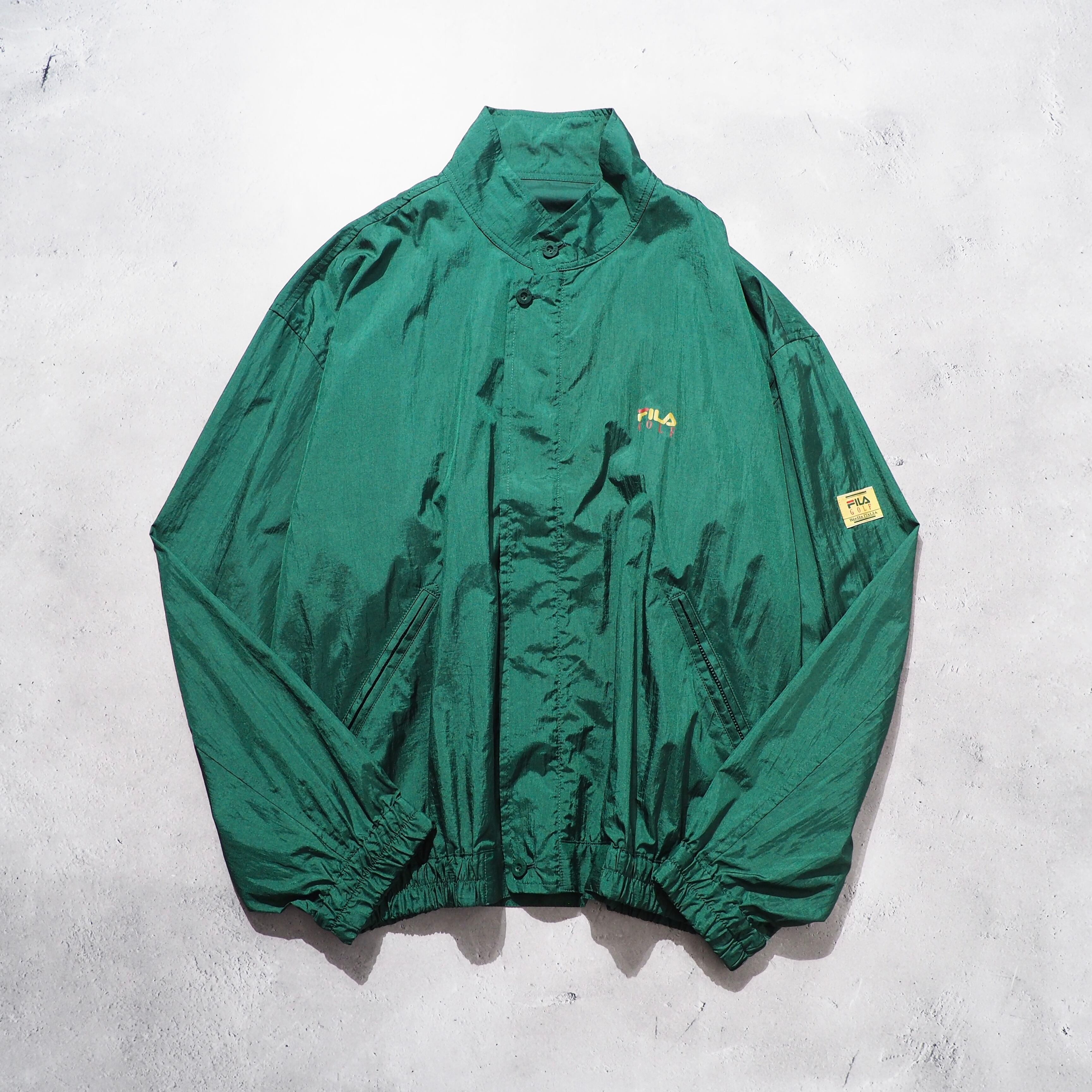 1990s " OLD FILA " Pop logo printed vintage loose nylon jacket