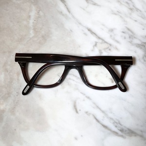 TOM FORD brown color frame glasses with clear lens