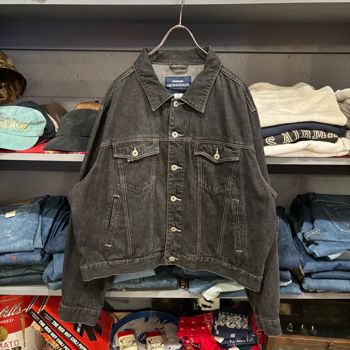 CANYON RIVER BLUES Black Denim Trucker Jacket | PAY ID