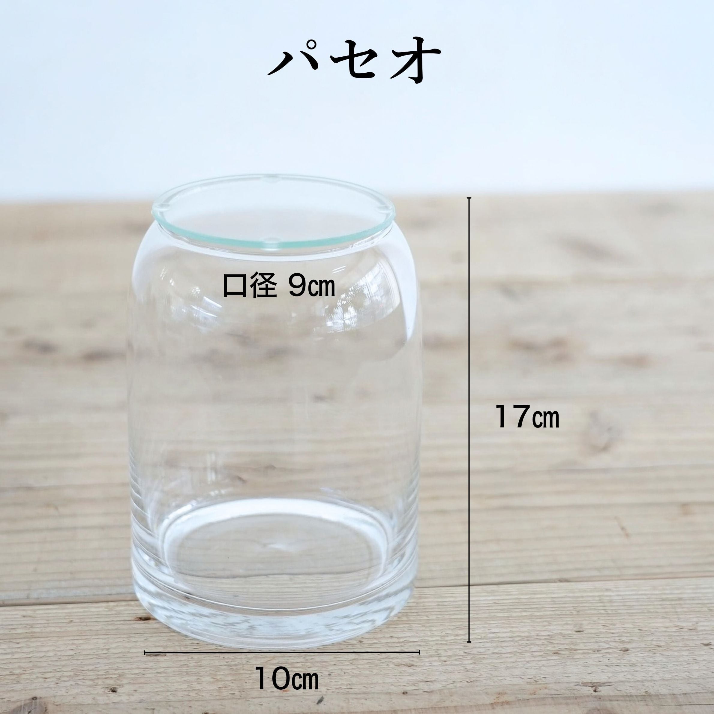 【ガラス容器】パセオ(Φ10㎝ × 高さ17㎝)