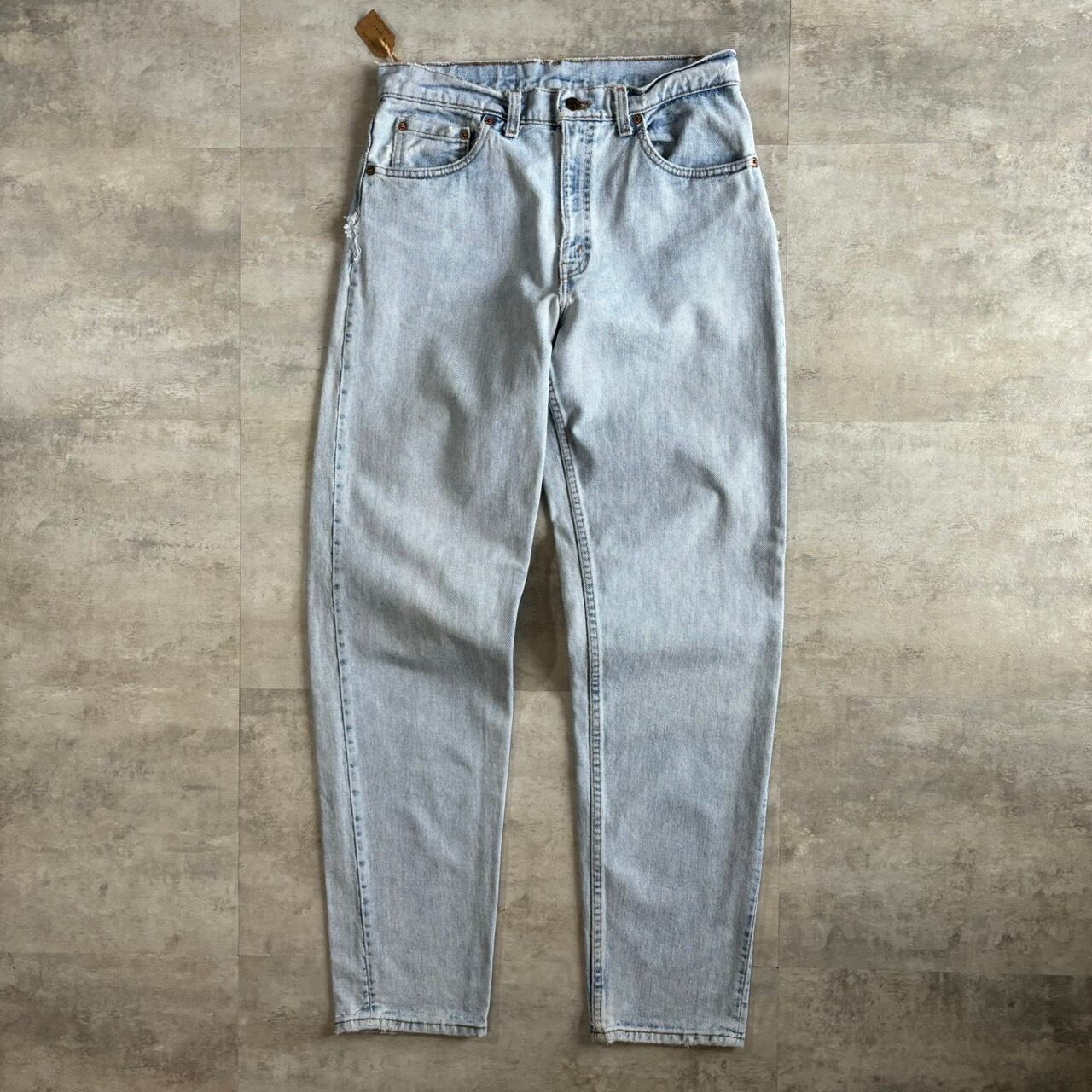 《実寸w31l33》levis550 90s usa製 バギーデニム アイスブルー No.1398
