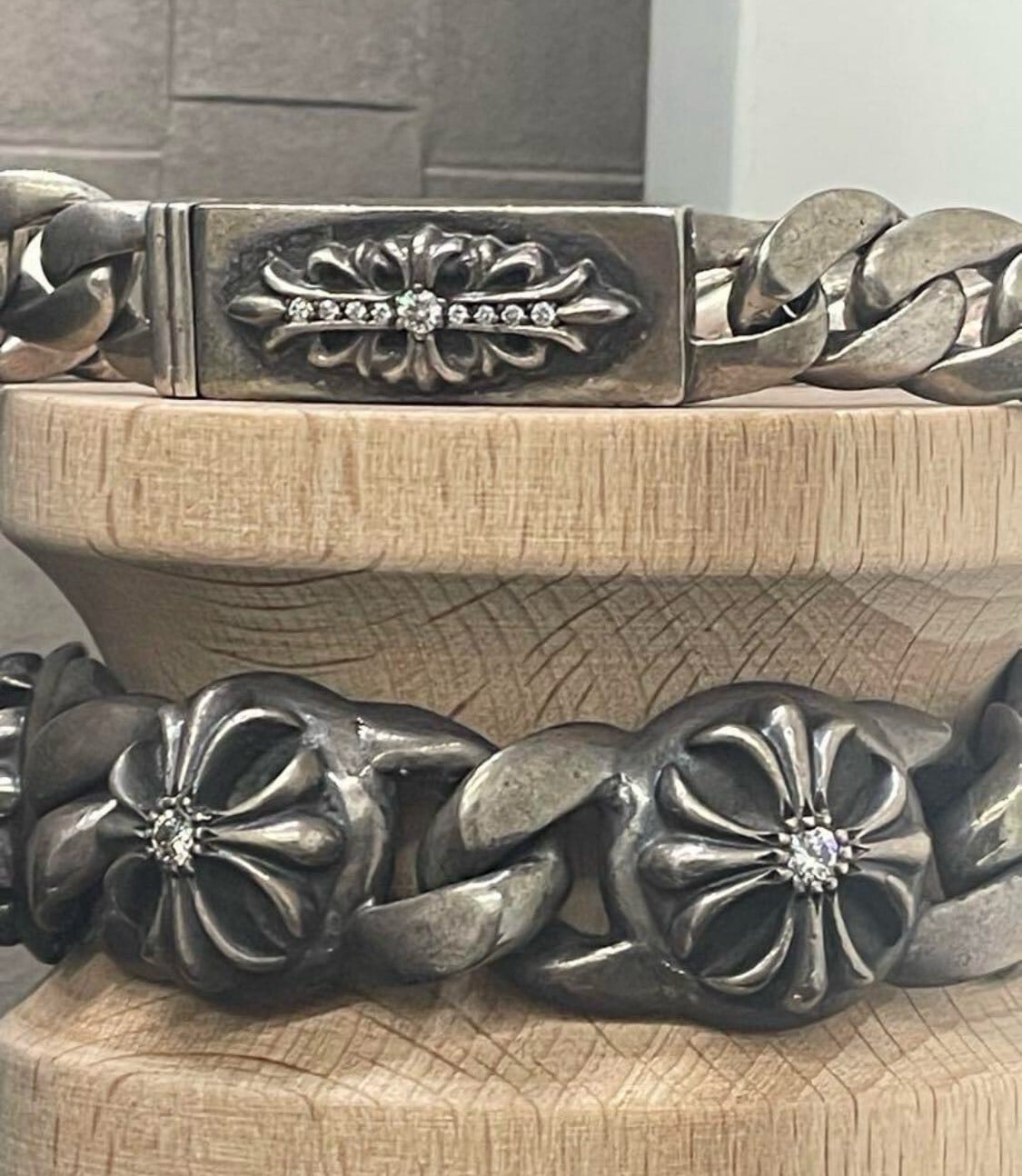 CHROME HEARTS クロムハーツ ベイビーID ブレスレット ミニID パヴェ