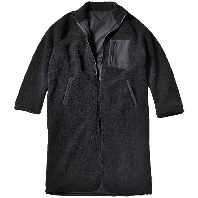 予約販売】コート リバーシブル メンズ ボア ロング丈 2Way もこもこ 