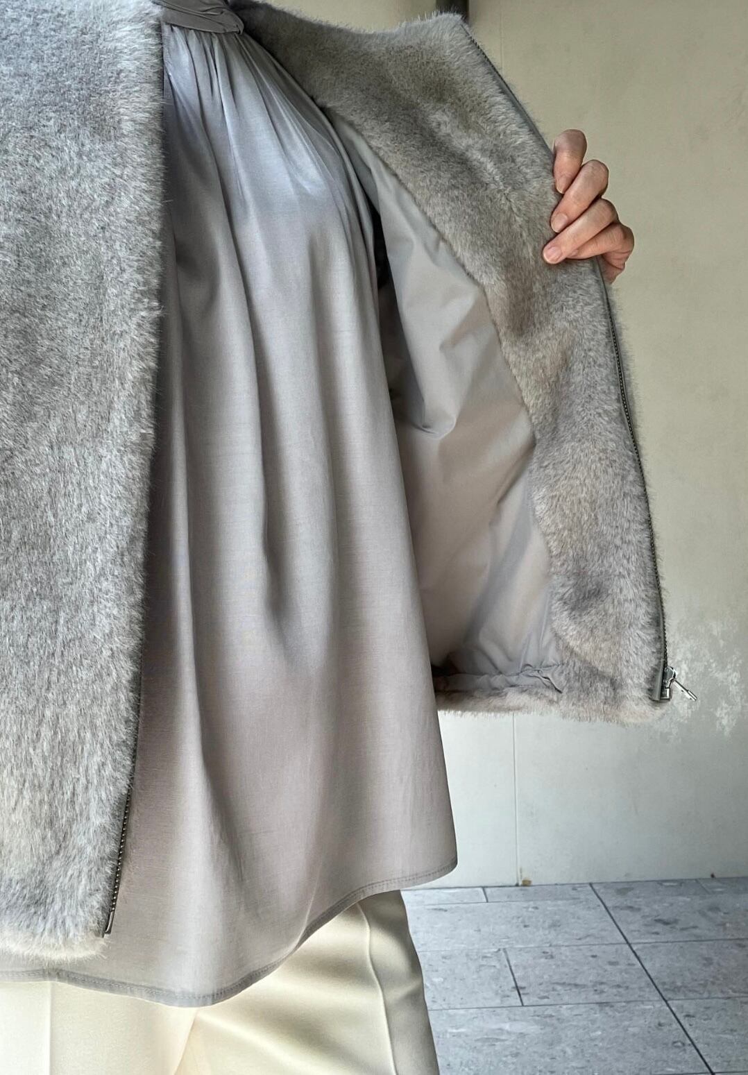 vivapresto]ファー×中綿ZIPベスト | 二星