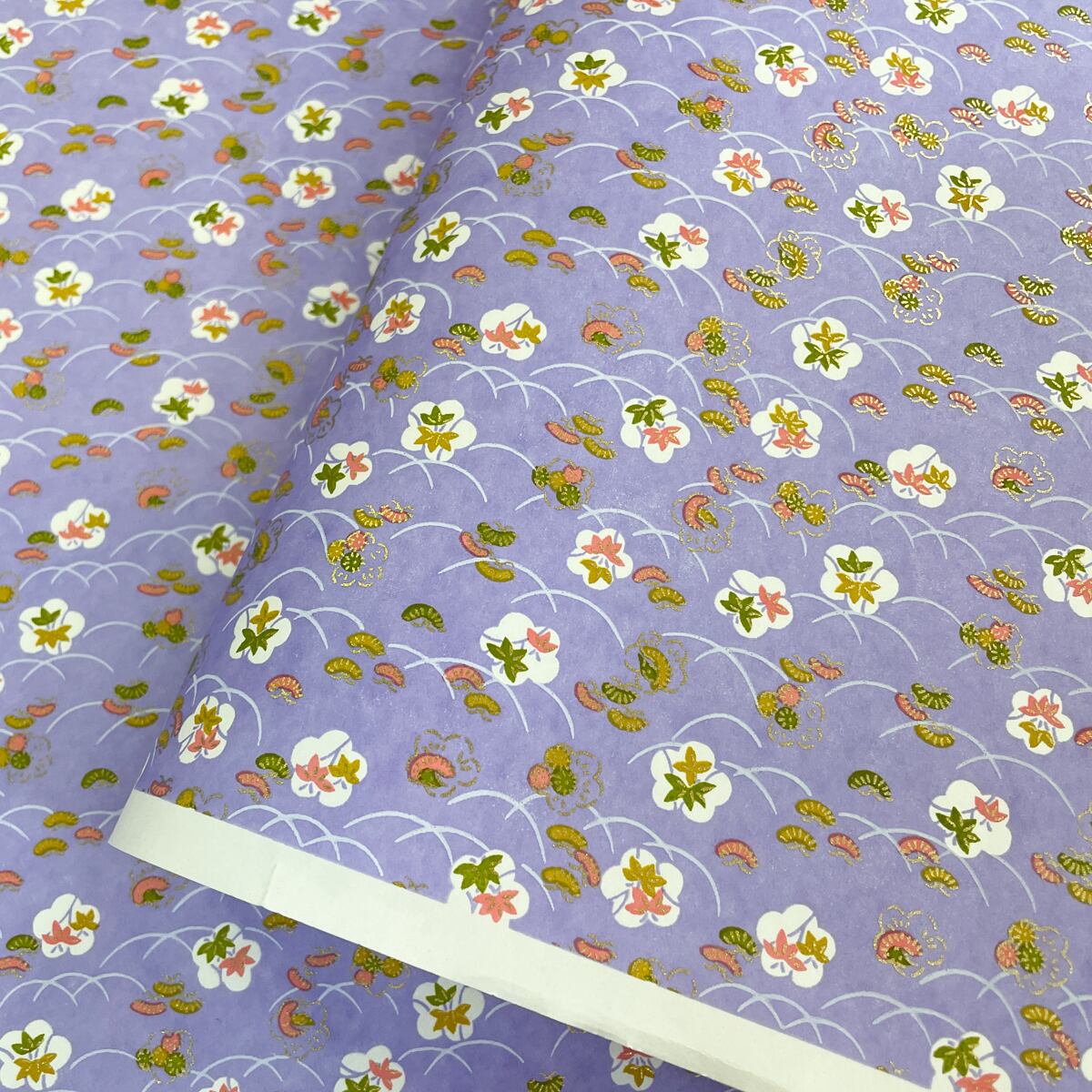 華やかな加賀友禅 和紙 青海波 グレイ 灰色 大判 約63x93cm 華やかな加賀友禅 和紙 青海波 グレイ 灰色 大判 約63x93cm