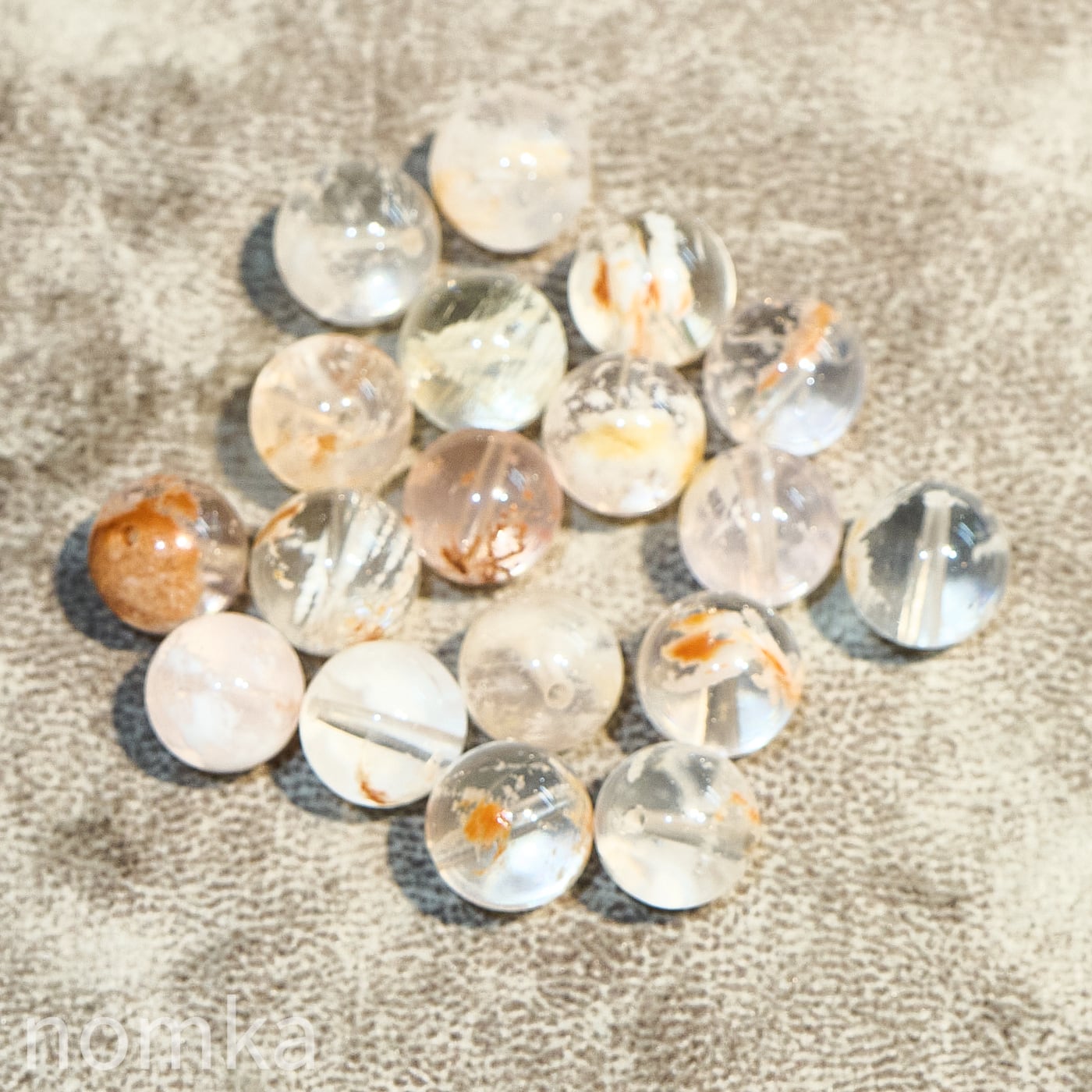 セリサイトインクォーツ【10mm/マダガスカル産 】ビーズ/一粒売り