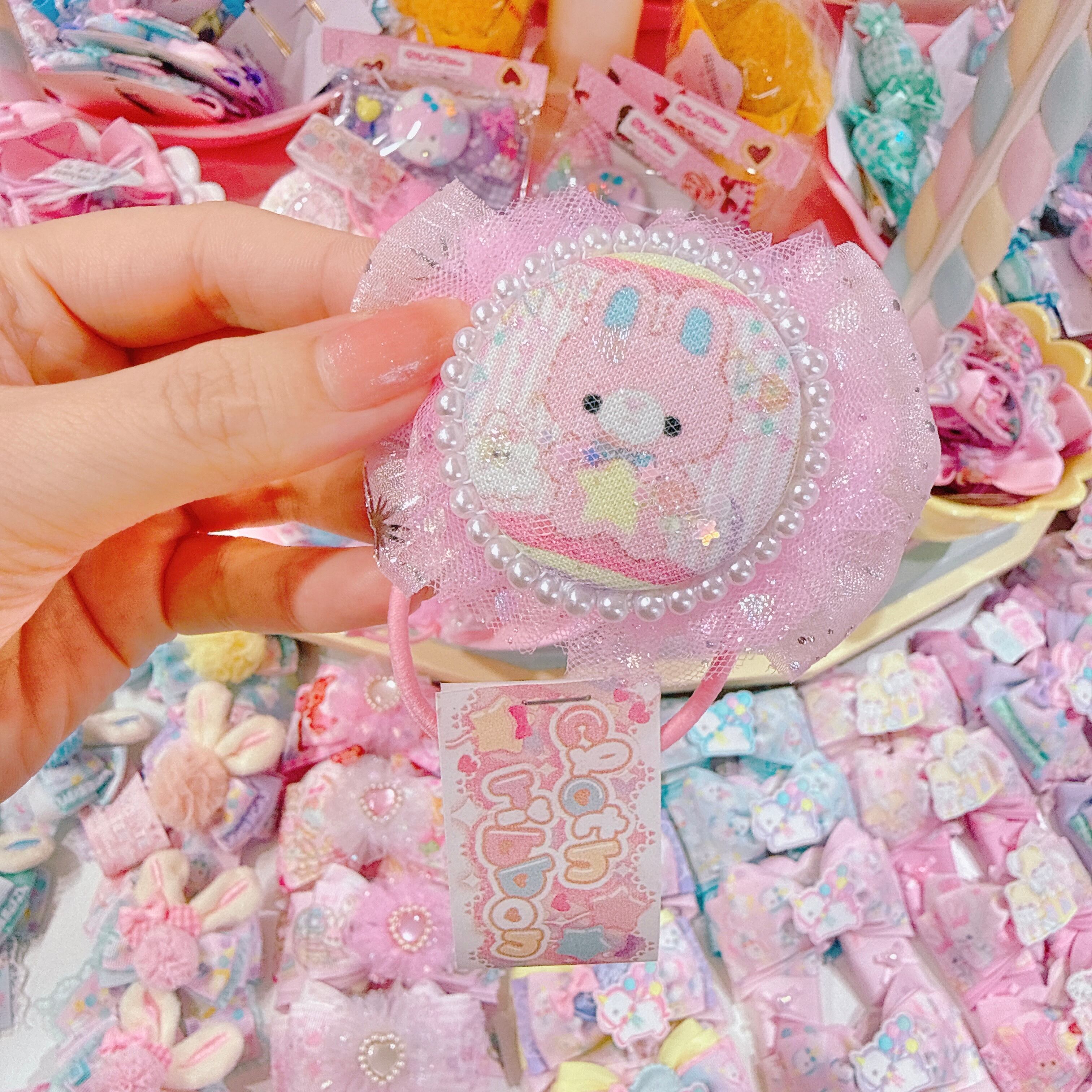 【C5】87-15くるみボタンヘアゴム