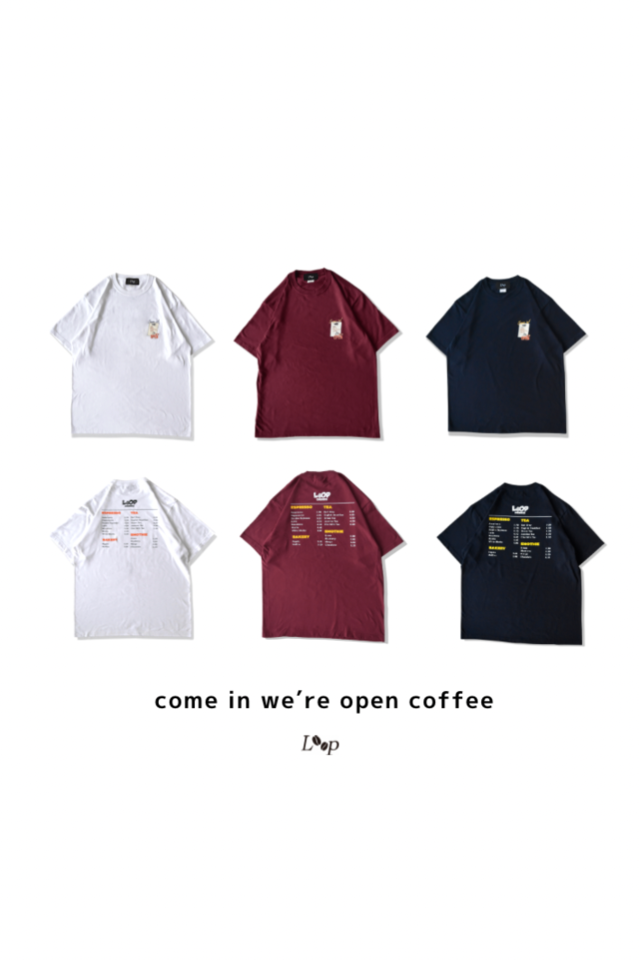COME IN WE’RE OPEN COFFEE T-SHIRT
