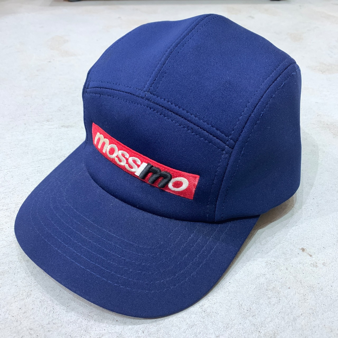 MOSSIMO モッシモ ジェットキャップ ボックスロゴ 帽子 ネイビー フリー