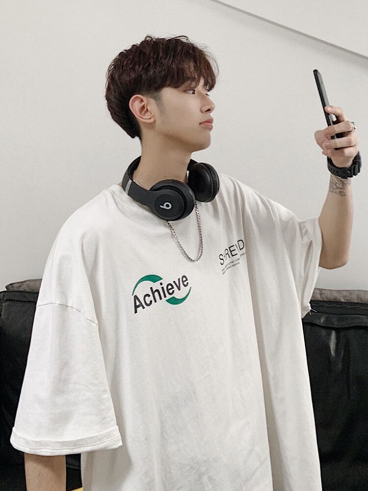 全2色 Tシャツ カットソー プリント カジュアル シンプル