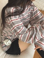 【25aw】Silky Stripe T-shirts_3colors