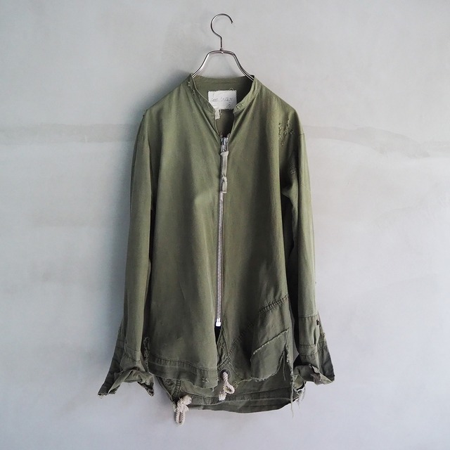 Greg Lauren ジップフロントスタジオテントシャツ オリーブ size 1 「Designer's / used 」