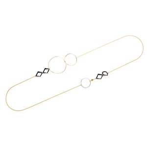 Aluminium Long Nacklace - Gold