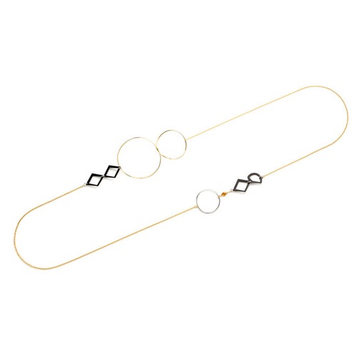 Aluminium Long Nacklace - Gold