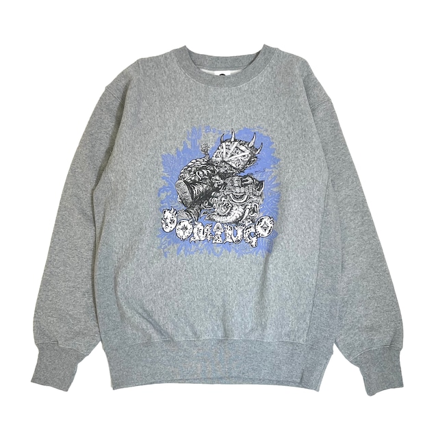 Domingo Original - “Monsters' holiday” Crewneck - Gray