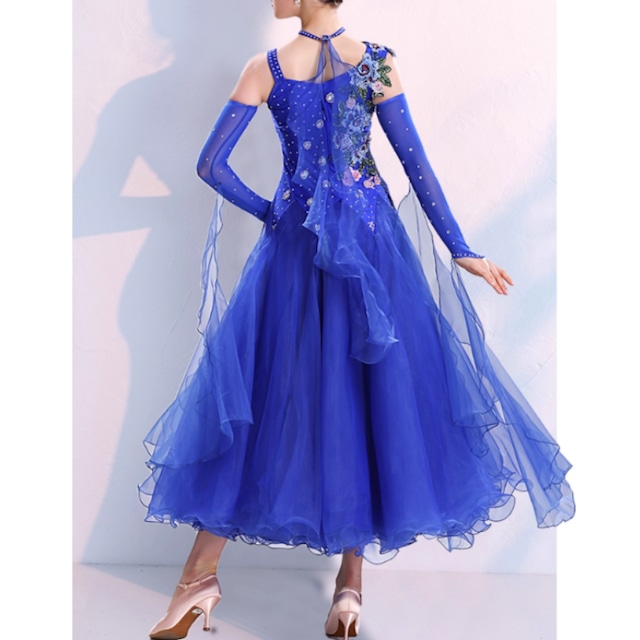 エレガント フローラル エンブロイダリー モダンドレス 4col D00241