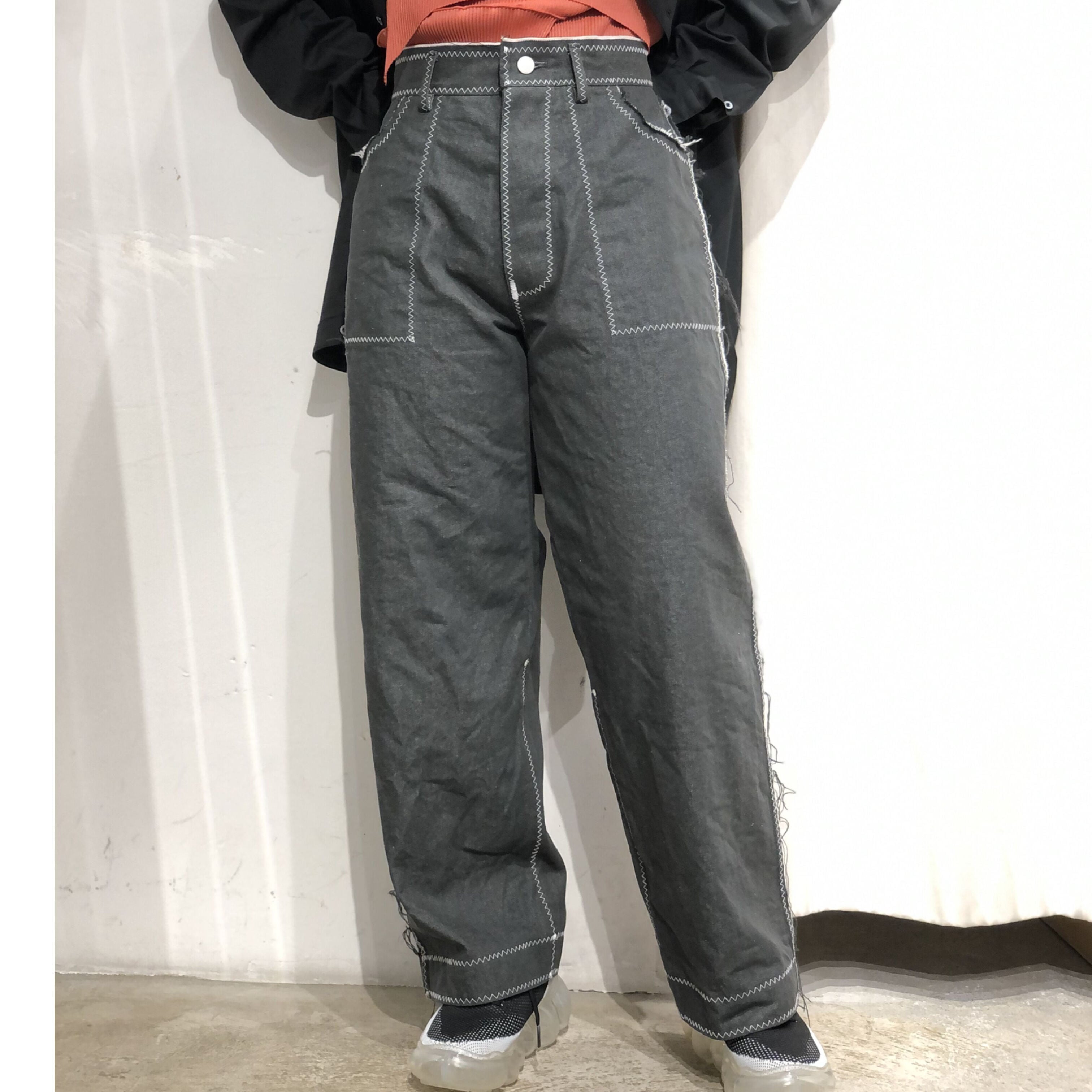 my beautiful landlet 8oz DENIM WIDE EASY PANTS (INDIGO / ONE WASH
