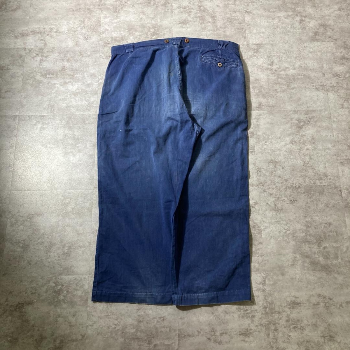 40s フレンチワーク Metis インディゴ パンツ W43 L27 の1枚