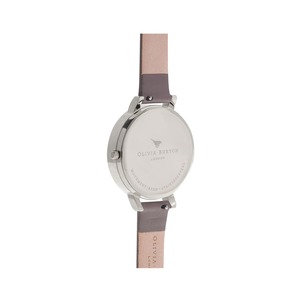 OLIVIA BURTON オリビアバートン エンブロイダーダイヤル ロンドングレー ＆ シルバー OB16EM05 レザー 腕時計 レディース