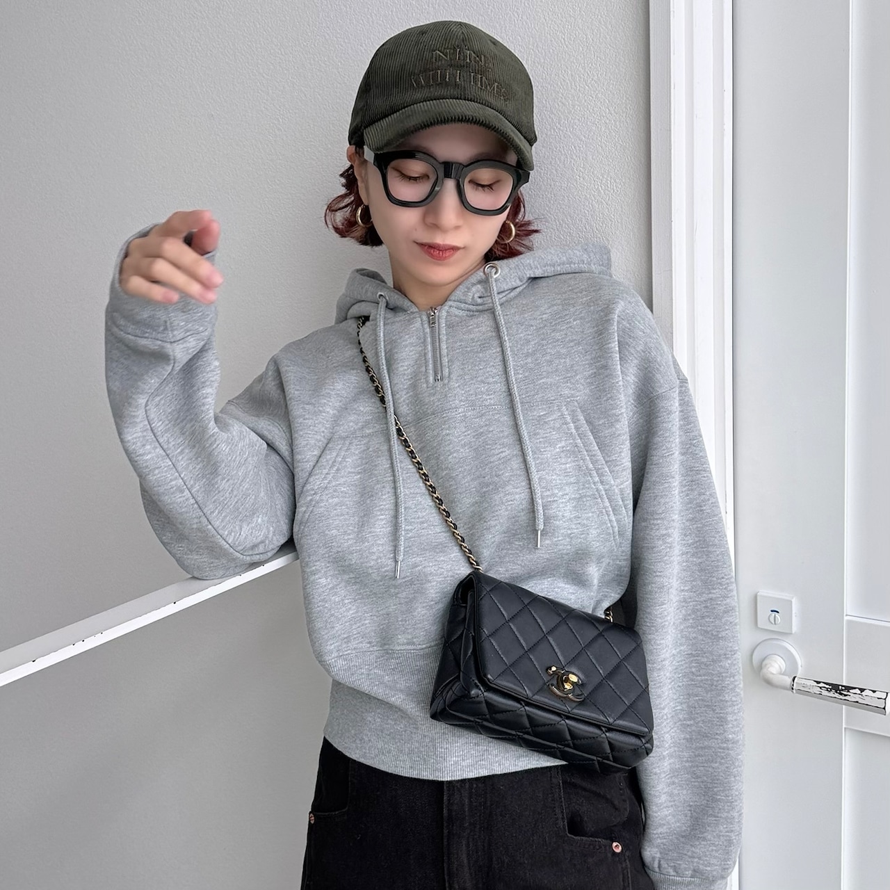 ミニzipショートPK/グレー