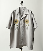 ATELANE flower embroidery short sleeve shirt (GRY) 24A-15020