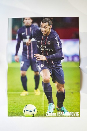 ズラタン・イブラヒモヴィッチ/アンドレス・イニエスタ|サッカーポスター 大判 B2|欧州スター 両面プリント