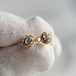 天然アクアマリン　お花ピアス　silver925