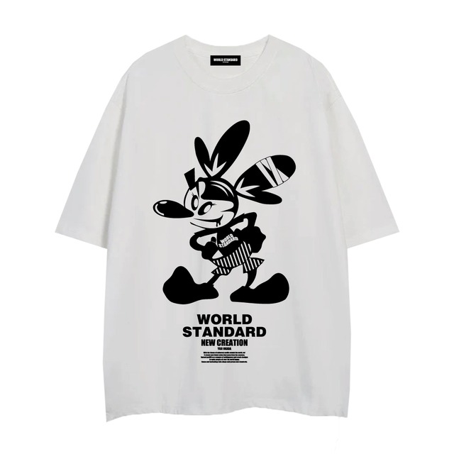 WORLD STANDARD/クルーネックプリントTシャツ/WSHT-060